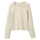 【クレージュ/COURREGES】のNECKLINE MILANO KNIT SWEATER 人気、トレンドファッション・服の通販 founy(ファニー) ファッション Fashion レディースファッション Fashion for Women トップス・カットソー Cut & Sew Tops ニット Knit Tops & Sweaters レディースパーカー・カジュアルフーディー Casual Hoodies & Sweatshirts スウェット・クルーネックトップス Sweatshirts & Crewnecks / Relaxed Fit Sweat Tops 2023年 2023 2023-2024秋冬・A/W Autumn/Winter 2023–24 AW23–24 クラシカル Classical, Vintage-Inspired スクエア Square, Square Shape ミラノ Milano Style, Italian-Inspired 洗える Machine Washable thumbnail OATS|ID: prp329100004553365 ipo3291000000033327878