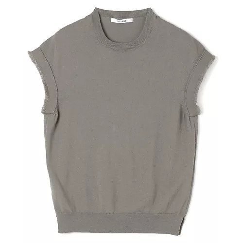 【スローン/SLOANE】の14G天竺 ウールxコットン フリンジフレンチスリーブ インテリア・キッズ・メンズ・レディースファッション・服の通販 founy(ファニー) 　ファッション　Fashion　レディースファッション　Fashion for Women　カーディガン　Cardigan, Knitwear　ショルダー　Shoulder, Shoulder Strap　スリーブ　Sleeve, Long Sleeve / Short Sleeve　フリンジ　Fringe, Tassel　フレンチ　French, French Style　エレガント 上品　Elegant　別注　Limited Edition, Custom Order　春　Spring　カーキ|ID: prp329100004553367 ipo3291000000036031035