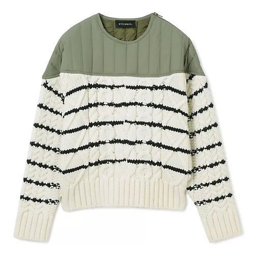 【スタンブリー/STUMBLY】のQuilted Combi Vertical Stripe Pullover インテリア・キッズ・メンズ・レディースファッション・服の通販 founy(ファニー) https://founy.com/ ファッション Fashion レディースファッション Ladies' Fashion Online トップス・カットソー Tops/Tshirt プルオーバー Pullover 2022年 2022 2022-2023秋冬・A/W Aw/Autumn/Winter//Fw/Fall-Winter/2022-2023 おすすめ Recommend キルティング Quilting テクスチャー Texture ドッキング Docking ボーダー Border レギンス Leggings |ID: prp329100004553373 ipo3291000000032631232