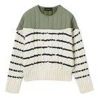 【スタンブリー/STUMBLY】のQuilted Combi Vertical Stripe Pullover Khaki|ID: prp329100004553373 ipo3291000000032631234