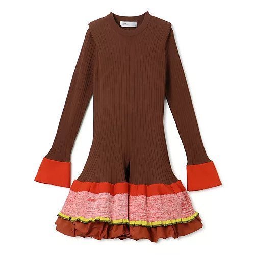 【トーガ/TOGA】のRib knit top 人気、トレンドファッション・服の通販 founy(ファニー) 　ファッション　Fashion　レディースファッション　Fashion for Women　トップス・カットソー　Cut & Sew Tops　ニット　Knit Tops & Sweaters　2022年　2022　2022-2023秋冬・A/W　Autumn/Winter 2022–23 AW22–23　コンパクト　Compact, Small Size　フェミニン　Feminine, Girly　フリル　Frill, Ruffle　 other-1|ID: prp329100004553375 ipo3291000000032704334