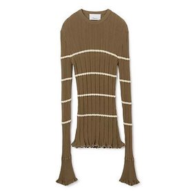 【スリーワン フィリップリム/3.1 Phillip Lim】のLS SHEER STRIPED CREWNECK PO 人気、トレンドファッション・服の通販 founy(ファニー) ファッション Fashion レディースファッション WOMEN 2022年 2022 2022-2023秋冬・A/W Aw/Autumn/Winter//Fw/Fall-Winter/2022-2023 シアー Sheer フリル Frills |ID:prp329100004553376