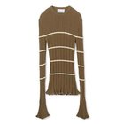 【スリーワン フィリップリム/3.1 Phillip Lim】のLS SHEER STRIPED CREWNECK PO 人気、トレンドファッション・服の通販 founy(ファニー) ファッション Fashion レディースファッション WOMEN 2022年 2022 2022-2023秋冬・A/W Aw/Autumn/Winter//Fw/Fall-Winter/2022-2023 シアー Sheer フリル Frills thumbnail CARAMEL-SEASHELL|ID: prp329100004553376 ipo3291000000032183280
