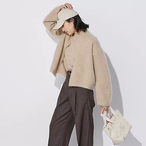 【アンフィル/unfil】のstretch superkid mohair short cardigan インテリア・キッズ・メンズ・レディースファッション・服の通販 founy(ファニー) 　ファッション　Fashion　レディースファッション　WOMEN　トップス・カットソー　Tops/Tshirt　カーディガン　Cardigans　おすすめ　Recommend　イタリア　Italy　ショート　Short　ストレッチ　Stretch　モヘア　Mohair　ワイド　Wide　定番　Standard　beige|ID: prp329100004553378 ipo3291000000032350996