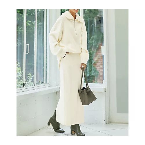 【スローン/SLOANE】の【HPS別注】ハーフZIPリブニット 人気、トレンドファッション・服の通販 founy(ファニー) 　ファッション　Fashion　レディースファッション　WOMEN　トップス・カットソー　Tops/Tshirt　ニット　Knit Tops　ジップ　Zip　タートルネック　Turtleneck　ハーフ　Half　フェイス　Face　マフラー　Scarf　リブニット　Rib Knit　別注　Special Order　other-3|ID: prp329100004553381 ipo3291000000032183304