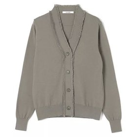 【スローン/SLOANE】 14G天竺 ウールxコットン フリンジVネックカーディガン人気、トレンドファッション・服の通販 founy(ファニー) ファッション Fashion レディースファッション Fashion for Women トップス・カットソー Cut & Sew Tops カーディガン・羽織り Layered Style Cardigans Vネックトップス V-Neck Tops / V-Cut Neckline Shirts カーディガン Cardigan, Knitwear フリンジ Fringe, Tassel ベビー Baby, Babywear エレガント 上品 Elegant 別注 Limited Edition, Custom Order 春 Spring |ID:prp329100004553393