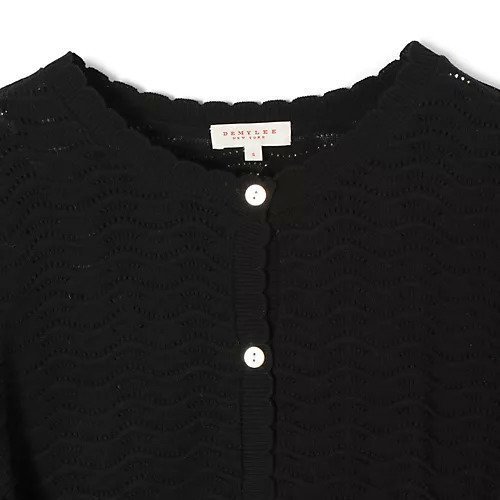 【デミーリー/DEMYLEE】のELVA CARDIGAN 人気、トレンドファッション・服の通販 founy(ファニー) 　ファッション　Fashion　レディースファッション　Fashion for Women　トップス・カットソー　Cut & Sew Tops　カーディガン・羽織り　Layered Style Cardigans　カーディガン　Cardigan, Knitwear　ショルダー　Shoulder, Shoulder Strap　スカラップ　Scallop, Scalloped Edge　ストレート　Straight, Straight Cut　スリーブ　Sleeve, Long Sleeve / Short Sleeve　ドロップ　Drop Shoulder, Dropped Style　フロント　Front, Front Design　モチーフ　Motif, Design Theme　洗える　Machine Washable　other-3|ID: prp329100004553395 ipo3291000000034617517