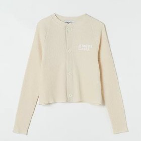 【アメリカーナ/Americana】 ワッフルクロップドボタンC/GN人気、トレンドファッション・服の通販 founy(ファニー) ファッション Fashion レディースファッション WOMEN カーディガン Cardigan コンパクト Compact ショート Short ワンポイント One Point 洗える Washable |ID:prp329100004553396