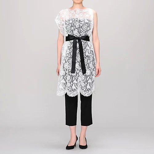 【ルネ/LUNE】のMONROE LACE TUNIC 人気、トレンドファッション・服の通販 founy(ファニー) 　ファッション　Fashion　レディースファッション　WOMEN　トップス・カットソー　Tops/Tshirt　アシンメトリー　Asymmetry　シルク　Silk　チュニック　Tunic　フェミニン　Feminine　メッシュ　Mesh　リボン　Ribbon　レース　Race　 other-1|ID: prp329100004553398 ipo3291000000032183379
