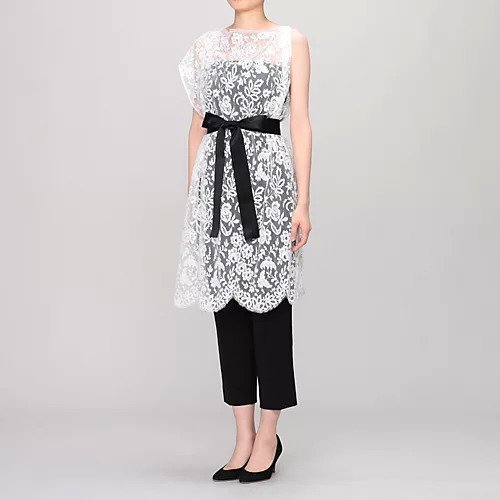 【ルネ/LUNE】のMONROE LACE TUNIC 人気、トレンドファッション・服の通販 founy(ファニー) 　ファッション　Fashion　レディースファッション　Fashion for Women　トップス・カットソー　Cut & Sew Tops　アシンメトリー　Asymmetrical Style　シルク　Silk, 100% Silk　チュニック　Tunic, Long Top　フェミニン　Feminine, Girly　メッシュ　Mesh, Net Fabric　リボン　Ribbon, Bow　レース　Lace, Lace Fabric　other-2|ID: prp329100004553398 ipo3291000000033140580