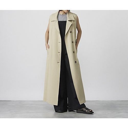 【サクラ/SACRA】のコットンツイルロングジレ インテリア・キッズ・メンズ・レディースファッション・服の通販 founy(ファニー) https://founy.com/ ファッション Fashion レディースファッション WOMEN アウター Coat Outerwear トップス・カットソー Tops/Tshirt ベスト/ジレ Gilets/Vests スリット Slit |ID: prp329100004553418 ipo3291000000032183478