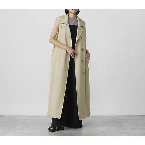【サクラ/SACRA】のコットンツイルロングジレ 人気、トレンドファッション・服の通販 founy(ファニー) 　ファッション　Fashion　レディースファッション　Fashion for Women　アウター　Coat / Outerwear Collection　トップス・カットソー　Cut & Sew Tops　ベスト&ジレ / 重ね着スタイル　Vests & Gilets　スリット　Slit, Slit Detail　other-2|ID: prp329100004553418 ipo3291000000032631957