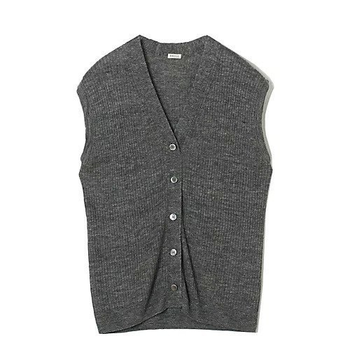 【ブリル/BRILL】のリネン100%ワイドリブジレ インテリア・キッズ・メンズ・レディースファッション・服の通販 founy(ファニー) 　ファッション　Fashion　レディースファッション　WOMEN　アウター　Coat Outerwear　トップス・カットソー　Tops/Tshirt　ベスト/ジレ　Gilets/Vests　おすすめ　Recommend　キャミソール　Camisole　タンク　Tank　リネン　Linen　夏　Summer　チャコール|ID: prp329100004553423 ipo3291000000032183505