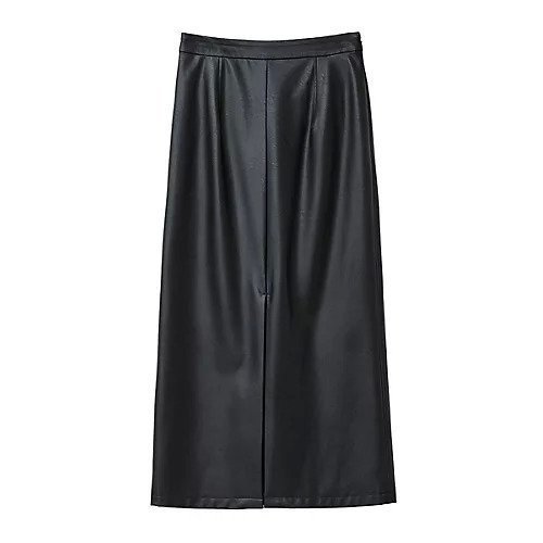 【マノフ/MANOF】のVEGAN LEATHER STRAIGHT SKIRT 人気、トレンドファッション・服の通販 founy(ファニー) 　ファッション　Fashion　レディースファッション　WOMEN　スカート　Skirt　シンプル　Simple　ストレート　Straight　スリット　Slit　バランス　Balance　フロント　Front　ベーシック　Basic　other-2|ID: prp329100004553435 ipo3291000000032183558