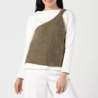 【エンリカ/enrica】の変形畦編みモヘアニットワンショルダーベスト KHAKI|ID: prp329100004553440 ipo3291000000032183587
