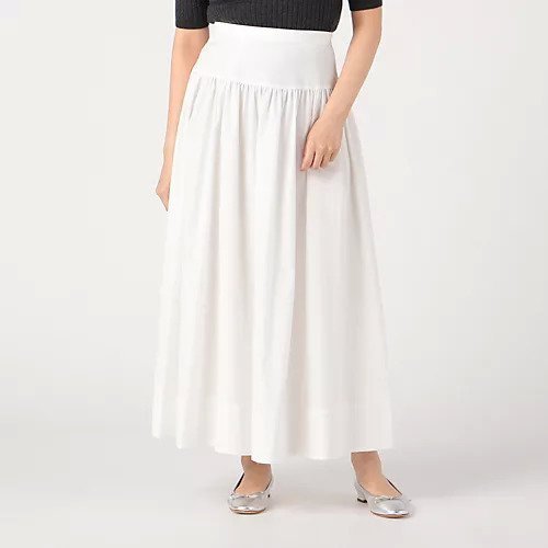 【トゥエルブクローゼット/12closet】の【洗える】切替えコットン ギャザースカート インテリア・キッズ・メンズ・レディースファッション・服の通販 founy(ファニー) 　ファッション　Fashion　レディースファッション　WOMEN　スカート　Skirt　ギャザー　Gather　フェミニン　Feminine　洗える　Washable　ホワイト|ID: prp329100004553455 ipo3291000000032183655