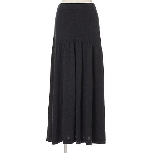 【エスロー/ESLOW】のフレアスカート インテリア・キッズ・メンズ・レディースファッション・服の通販 founy(ファニー) 　ファッション　Fashion　レディースファッション　WOMEN　スカート　Skirt　Aライン/フレアスカート　Flared A-Line Skirts　ギャザー　Gather　フィット　Fit　フレア　Flare　ミドル　Middle　洗える　Washable　チャコール|ID: prp329100004553463 ipo3291000000032183687