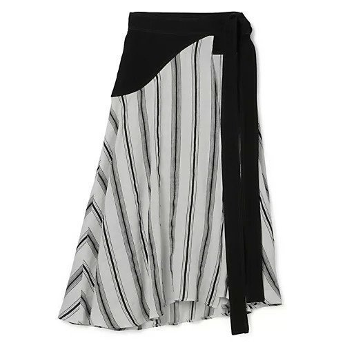 【ウェールズ ボナー/WALES BONNER】のDEPARA WRAP SKIRT インテリア・キッズ・メンズ・レディースファッション・服の通販 founy(ファニー) 　ファッション　Fashion　レディースファッション　Ladies' Fashion Online　スカート　Skirt　2022年　2022　2022 春夏 S/S　Ss,Spring/Summer,2022　ストライプ　Stripe　スマート　Smart　リゾート　Resort　リボン　Ribbon　BLACK & WHITE|ID: prp329100004553472 ipo3291000000032632272