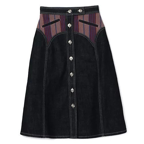 【ウェールズ ボナー/WALES BONNER】のCOTONOU SKIRT インテリア・キッズ・メンズ・レディースファッション・服の通販 founy(ファニー) https://founy.com/ ファッション Fashion レディースファッション Ladies' Fashion Online スカート Skirt 2022年 2022 2022 春夏 S/S Ss,Spring/Summer,2022 クラシカル Classical ストライプ Stripe デニム Denim |ID: prp329100004553473 ipo3291000000032632275