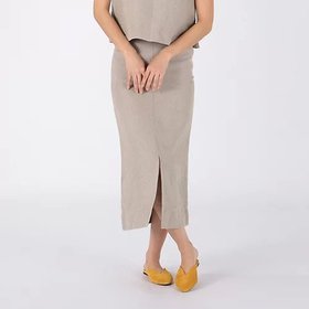 【ブルーバード ブルバード/BLUEBIRD BOULEVARD】のへヴィリネンタイトスカート 人気、トレンドファッション・服の通販 founy(ファニー) ファッション Fashion レディースファッション Ladies' Fashion Online スカート Skirt おすすめ Recommend キャンバス Canvas スリット Slit セットアップ Set Up リネン Linen エレガント 上品 Elegant 人気 Popularity |ID:prp329100004553493