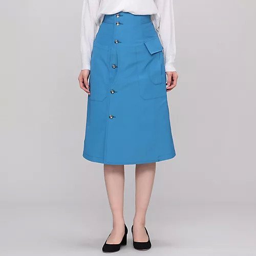 【ジーヴィージーヴィ/G.V.G.V.】のCARGO POCKET COTTON CANVAS SKIRT インテリア・キッズ・メンズ・レディースファッション・服の通販 founy(ファニー) 　ファッション　Fashion　レディースファッション　WOMEN　スカート　Skirt　カットソー　Cut And Sew　スウェット　Sweat　フェミニン　Feminine　フラップ　Flap　フレア　Flare　ポケット　Pocket　BLUE|ID: prp329100004553505 ipo3291000000032183879