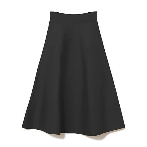 【ルームエイトブラック/Room no 8 BLACK】のニットフレアスカート インテリア・キッズ・メンズ・レディースファッション・服の通販 founy(ファニー) 　ファッション　Fashion　レディースファッション　WOMEN　スカート　Skirt　Aライン/フレアスカート　Flared A-Line Skirts　ドレープ　Drape　フロント　Front　ポケット　Pocket　洗える　Washable　ブラック|ID: prp329100004553524 ipo3291000000032352542