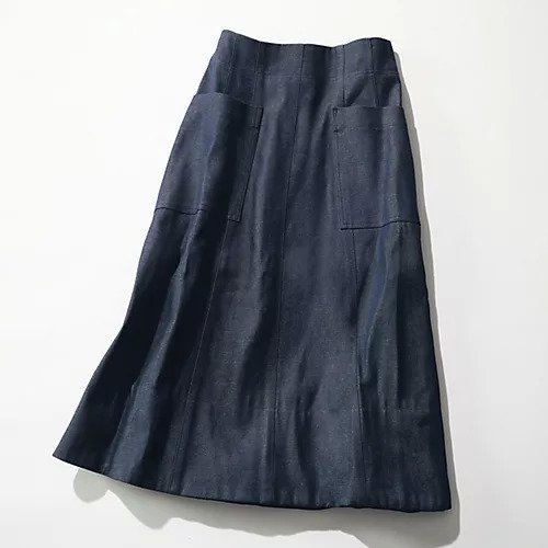 【トゥエルブクローゼット/12closet】の【洗える】Aライン デニムフレアスカート 人気、トレンドファッション・服の通販 founy(ファニー) 　ファッション　Fashion　レディースファッション　WOMEN　スカート　Skirt　Aライン/フレアスカート　Flared A-Line Skirts　10月号　October Issue　コンパクト　Compact　デニム　Denim　洗える　Washable　other-2|ID: prp329100004553533 ipo3291000000032184007