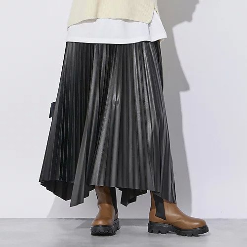 【サクラ/SACRA】のSYNTHETIC LEATHER PLEATS インテリア・キッズ・メンズ・レディースファッション・服の通販 founy(ファニー) https://founy.com/ ファッション Fashion レディースファッション Ladies' Fashion Online スクエア Square プリーツ Pleats A/W・秋冬 Aw・Autumn/Winter・Fw・Fall-Winter |ID: prp329100004553535 ipo3291000000032632440