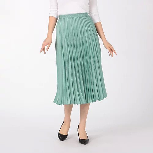【トゥエルブクローゼット/12closet】のプリーツギャザースカート ミディ丈(76cm丈) インテリア・キッズ・メンズ・レディースファッション・服の通販 founy(ファニー) 　ファッション　Fashion　レディースファッション　WOMEN　スカート　Skirt　プリーツ　Pleats　ミントグリーン|ID: prp329100004553548 ipo3291000000032184069