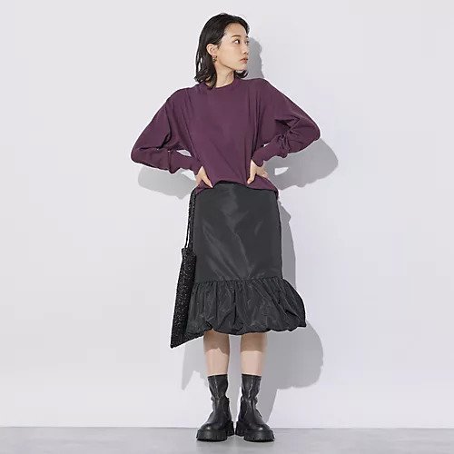 【ブリル/BRILL】のタフタヘムバルーンスカート 人気、トレンドファッション・服の通販 founy(ファニー) 　ファッション　Fashion　レディースファッション　Fashion for Women　スカート　Skirts　タフタ　Taffeta, Structured Fabric　ブライト　Bright, Shiny　エレガント 上品　Elegant　other-2|ID: prp329100004553554 ipo3291000000034617998