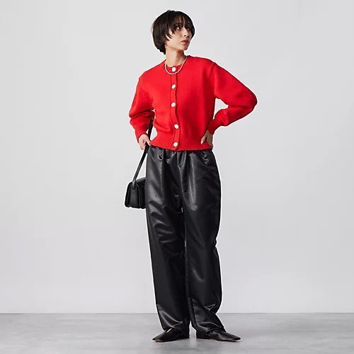 【ロエフ/LOEFF】のLF LSTR STN GAZ WIDE 人気、トレンドファッション・服の通販 founy(ファニー) 　ファッション　Fashion　レディースファッション　Fashion for Women　サテン　Satin, Glossy Fabric　フェイクレザー　Faux Leather, PU Leather　ワイド　Wide, Wide Fit　other-3|ID: prp329100004553601 ipo3291000000032632696