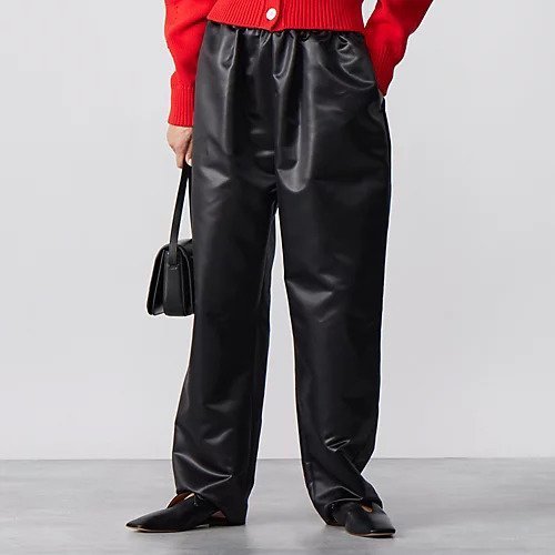 【ロエフ/LOEFF】のLF LSTR STN GAZ WIDE インテリア・キッズ・メンズ・レディースファッション・服の通販 founy(ファニー) https://founy.com/ ファッション Fashion レディースファッション Fashion for Women サテン Satin, Glossy Fabric フェイクレザー Faux Leather, PU Leather ワイド Wide, Wide Fit |ID: prp329100004553601 ipo3291000000034898377