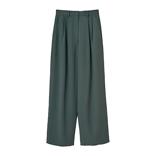 【クラネ/CLANE】のBASIC TUCK PANTS インテリア・キッズ・メンズ・レディースファッション・服の通販 founy(ファニー) 　ファッション　Fashion　レディースファッション　WOMEN　パンツ　Pants　2023年　2023　2023春夏・S/S　Ss,Spring/Summer,2023　定番　Standard　GREEN|ID: prp329100004553622 ipo3291000000032184393