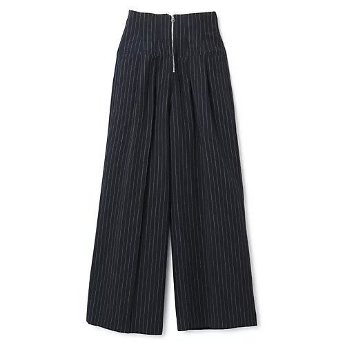 【ジェーンスミス/JANE SMITH】のWLC BACK LACE UP CORSET WIDE PANTS インテリア・キッズ・メンズ・レディースファッション・服の通販 founy(ファニー) 　ファッション　Fashion　レディースファッション　WOMEN　パンツ　Pants　おすすめ　Recommend　コルセット　Corset　フロント　Front　ミックス　Mix　リネン　Linen　レース　Race　ワイド　Wide　ネイビーストライプ|ID: prp329100004553631 ipo3291000000032184432