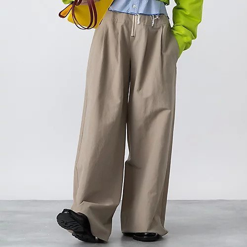 【ジェーンスミス/JANE SMITH】のWLC BACK LACE UP CORSET WIDE PANTS インテリア・キッズ・メンズ・レディースファッション・服の通販 founy(ファニー) 　ファッション　Fashion　レディースファッション　WOMEN　パンツ　Pants　おすすめ　Recommend　コルセット　Corset　フロント　Front　ミックス　Mix　リネン　Linen　レース　Race　ワイド　Wide　ベージュ|ID: prp329100004553631 ipo3291000000032184433
