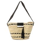 【ケシュルエッセンシャル/Kech Les Essentiels】のRAFFIA LEATHER TASSEL BAG MEDIUM 人気、トレンドファッション・服の通販 founy(ファニー) ファッション Fashion レディースファッション Ladies' Fashion Online ラウンド Round thumbnail Black|ID: prp329100004553726 ipo3291000000032185048