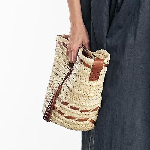 【ケシュルエッセンシャル/Kech Les Essentiels】のRAFFIA LEATHER TASSEL BAG MEDIUM 人気、トレンドファッション・服の通販 founy(ファニー) 　ファッション　Fashion　レディースファッション　Ladies' Fashion Online　ラウンド　Round　other-2|ID: prp329100004553726 ipo3291000000032273523