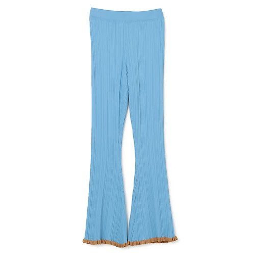 【ホルスウィラー/HOLZWEILER】のDahlia Knit Trouser インテリア・キッズ・メンズ・レディースファッション・服の通販 founy(ファニー) 　ファッション　Fashion　レディースファッション　WOMEN　トップス・カットソー　Tops/Tshirt　ニット　Knit Tops　ストレッチ　Stretch　フィット　Fit　フリル　Frills　フレア　Flare　モダン　Modern　レギンス　Leggings　今季　This Season　洗える　Washable　LIGHT BLUE|ID: prp329100004553750 ipo3291000000032185192