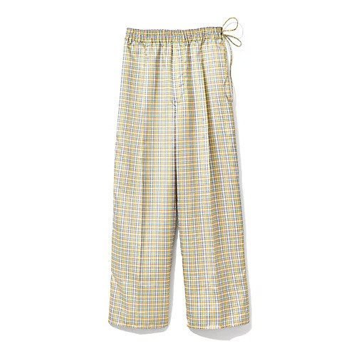 【ティッカ/TICCA】のマドラスチェックパンツ 人気、トレンドファッション・服の通販 founy(ファニー) 　ファッション　Fashion　レディースファッション　WOMEN　パンツ　Pants　イエロー　Yellow　ギャザー　Gather　サテン　Satin　センター　Center　チェック　Check　ドローコード　Draw Cord　バランス　Balance　ワイド　Wide　エレガント 上品　Elegant　無地　Plain Color　other-2|ID: prp329100004553773 ipo3291000000032185324