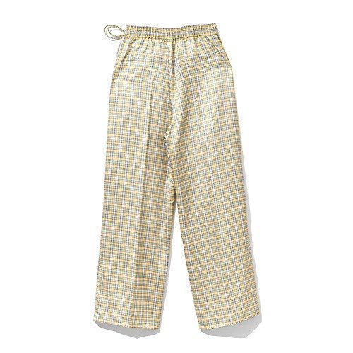 【ティッカ/TICCA】のマドラスチェックパンツ 人気、トレンドファッション・服の通販 founy(ファニー) 　ファッション　Fashion　レディースファッション　WOMEN　パンツ　Pants　イエロー　Yellow　ギャザー　Gather　サテン　Satin　センター　Center　チェック　Check　ドローコード　Draw Cord　バランス　Balance　ワイド　Wide　エレガント 上品　Elegant　無地　Plain Color　other-3|ID: prp329100004553773 ipo3291000000032185325