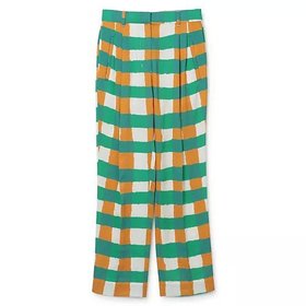 【スリーワン フィリップリム/3.1 Phillip Lim】 PRINTED SATIN STRAIGHT LEG TROUSER人気、トレンドファッション・服の通販 founy(ファニー) ファッション Fashion レディースファッション Fashion for Women 2022年 2022 2022 春夏 S/S Spring/Summer 2022 SS22 サテン Satin, Glossy Fabric チェック Check, Plaid, Tartan ビビッド Vivid, Bright Tone フロント Front, Front Design |ID:prp329100004553779