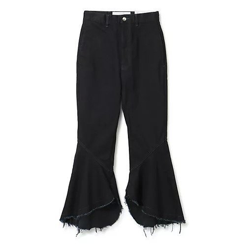 【リヴィントーン/LIVINGTONE】のLADY P - Flared with fringe cropped インテリア・キッズ・メンズ・レディースファッション・服の通販 founy(ファニー) 　ファッション　Fashion　レディースファッション　Fashion for Women　2022年　2022　2022-2023秋冬・A/W　Autumn/Winter 2022–23 AW22–23　カットオフ　Cut-Off Design　フェミニン　Feminine, Girly　フリンジ　Fringe, Tassel　フレア　Flare, Flared　洗える　Machine Washable　INDIGO/BLACK|ID: prp329100004553792 ipo3291000000032704871
