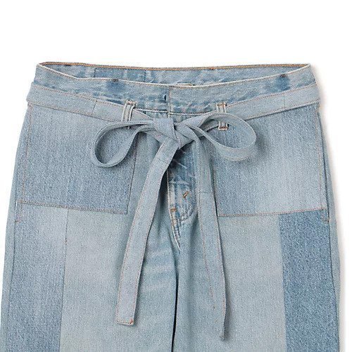 【シーオール/SEEALL】のRECONSTRUCTED STRING DENIM 人気、トレンドファッション・服の通販 founy(ファニー) 　ファッション　Fashion　レディースファッション　Fashion for Women　ウォッシュ　Washed Finish　テーパード　Tapered, Tapered Pants　デニム　Denim, Jeans Material　パッチワーク　Patchwork, Mixed Fabric　other-3|ID: prp329100004553816 ipo3291000000033141822