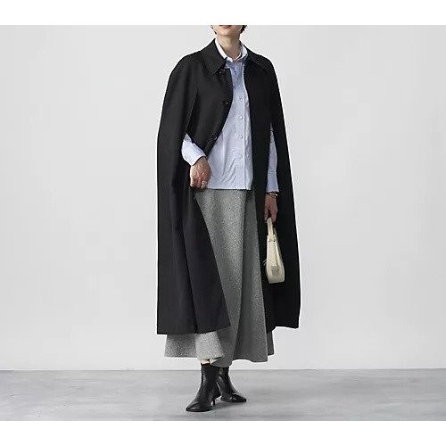 【アンスクリア/INSCRIRE】のWool Gabardine Cape Coat インテリア・キッズ・メンズ・レディースファッション・服の通販 founy(ファニー) https://founy.com/ ファッション Fashion レディースファッション Ladies' Fashion Online アウター Coat Outerwear コート Coats インナー Inner スタンド Stand ロング Long |ID: prp329100004553891 ipo3291000000032638672