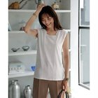 【スタイルデリ/STYLE DELI】の首元デザインノースリカットトップス ネイビー|ID:prp329100004555536