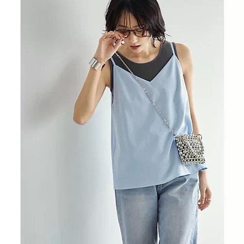 【スタイルデリ/STYLE DELI】の裏地付き微シボ質感キャミソール 人気、トレンドファッション・服の通販 founy(ファニー) 　ファッション　Fashion　レディースファッション　Fashion for Women　トップス・カットソー　Cut & Sew Tops　キャミソール&ノースリーブ　Camisoles & Sleeveless Tops　インナー　Innerwear　カットソー　Cut and Sewn Top　キャミソール　Camisole, Spaghetti Strap Top　シンプル　Simple, Minimal　ジョーゼット　Georgette, Semi-Sheer Fabric　タンク　Tank Top, Sleeveless Top　デコルテ　Décolleté, Neckline　バランス　Balance, Style Balance　夏　Summer　 other-1|ID: prp329100004555543 ipo3291000000032196763