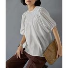 【スタイルデリ/STYLE DELI】のシャリ感シアーピンタックブラウス ホワイト|ID:prp329100004555549