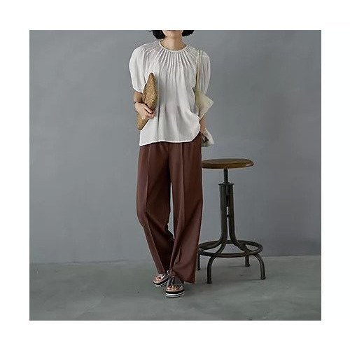 【スタイルデリ/STYLE DELI】のシャリ感シアーピンタックブラウス 人気、トレンドファッション・服の通販 founy(ファニー) 　ファッション　Fashion　レディースファッション　WOMEN　トップス・カットソー　Tops/Tshirt　シャツ/ブラウス　Shirts/Blouses　アクセサリー　Accessories　イエロー　Yellow　インナー　Inner　エアリー　Airy　秋　Autumn/Fall　カーディガン　Cardigan　キャミソール　Camisole　ギャザー　Gather　サロペット　Overalls　シアー　Sheer　ジャケット　Jacket　スリット　Slit　スリーブ　Sleeve　タンク　Tank　ドレープ　Drape　定番　Standard　ネックレス　Necklace　フェミニン　Feminine　ブルゾン　Blouson　半袖　Short Sleeve　夏　Summer　other-2|ID: prp329100004555549 ipo3291000000032196810