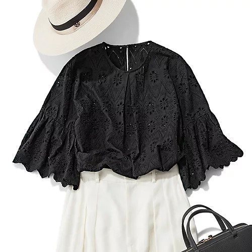【エムセブンデイズ/M7days】のコットンレースブラウス 人気、トレンドファッション・服の通販 founy(ファニー) 　ファッション　Fashion　レディースファッション　WOMEN　トップス・カットソー　Tops/Tshirt　シャツ/ブラウス　Shirts/Blouses　コンパクト　Compact　スカラップ　Scalloped　バランス　Balance　フレア　Flare　フロント　Front　レース　Race　洗える　Washable　other-3|ID: prp329100004557904 ipo3291000000032219823