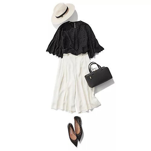 【エムセブンデイズ/M7days】のコットンレースブラウス 人気、トレンドファッション・服の通販 founy(ファニー) 　ファッション　Fashion　レディースファッション　Fashion for Women　トップス・カットソー　Cut & Sew Tops　シャツ・ブラウス・オフィスカジュアル　Elegant Blouses & Button-Ups　コンパクト　Compact, Small Size　スカラップ　Scallop, Scalloped Edge　バランス　Balance, Style Balance　フレア　Flare, Flared　フロント　Front, Front Design　レース　Lace, Lace Fabric　洗える　Machine Washable　other-2|ID: prp329100004557904 ipo3291000000035316073